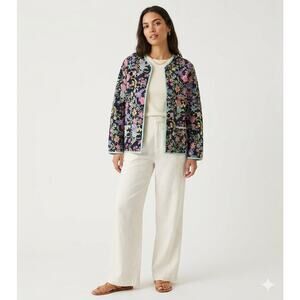 The Tog Shop Vintage Reversible Quilted Floral Cotton Chore Coat XL Cottagecore
